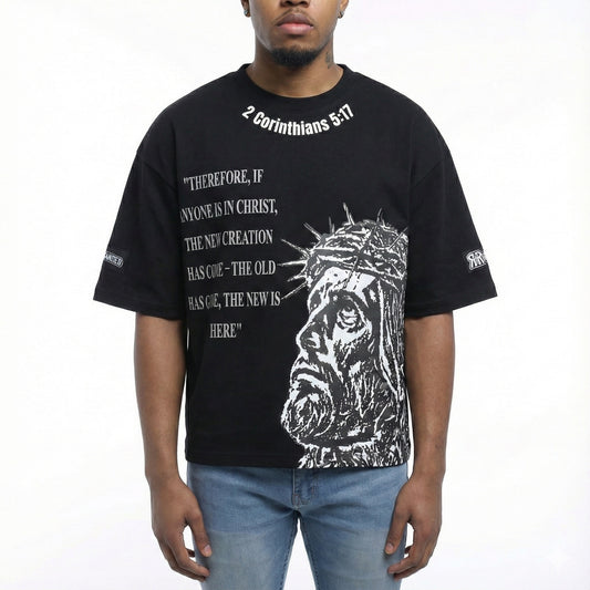 RREBRANDED® Oversized Boxy “REBORN AGAIN” Tee