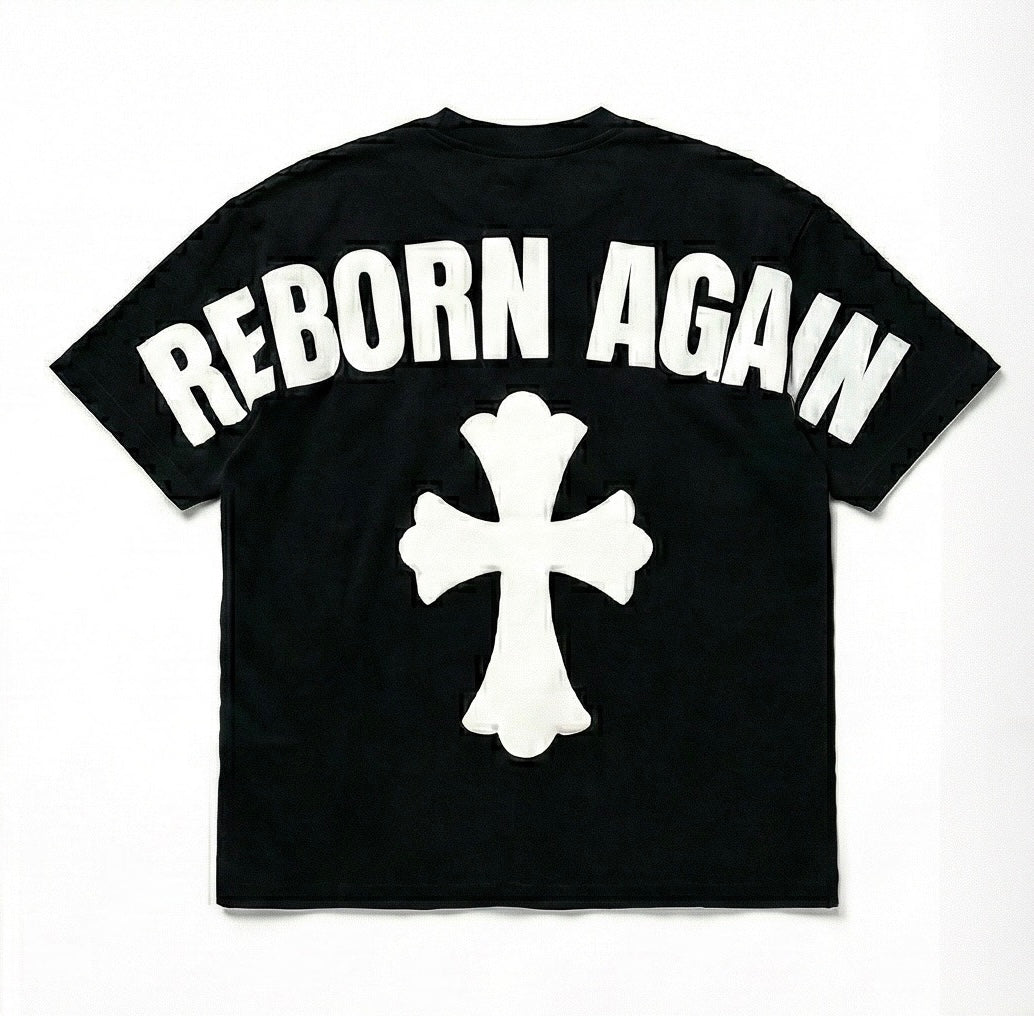 RREBRANDED® Oversized Boxy “REBORN AGAIN” Tee