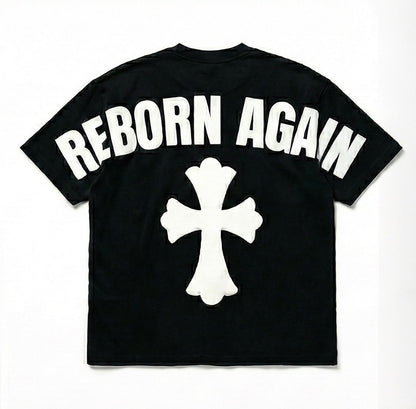 RREBRANDED® Oversized Boxy “REBORN AGAIN” Tee